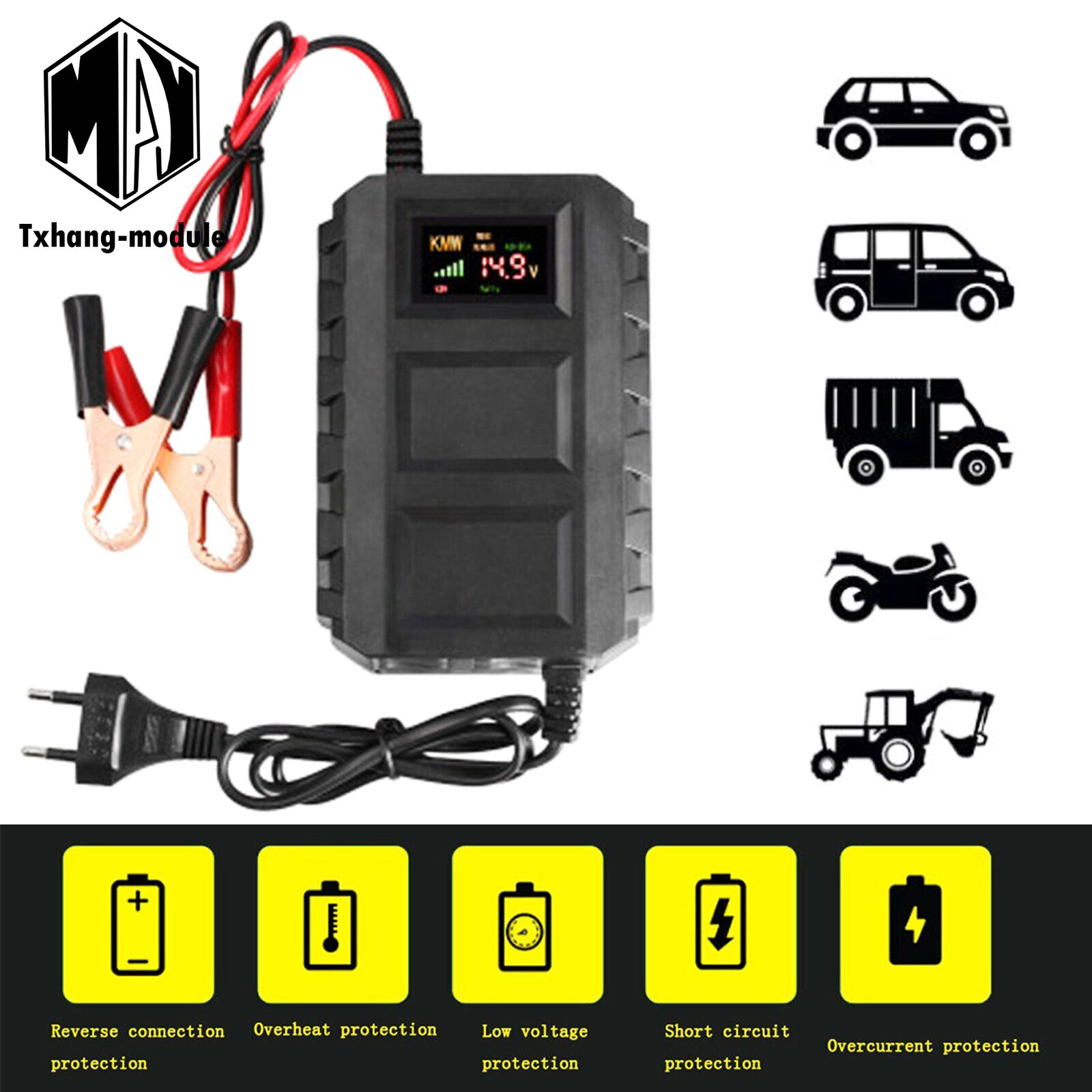 Car Battery Lead Acid Charger Automobile 12V 20A Intelligent LCD US Item specifics Condition: New
